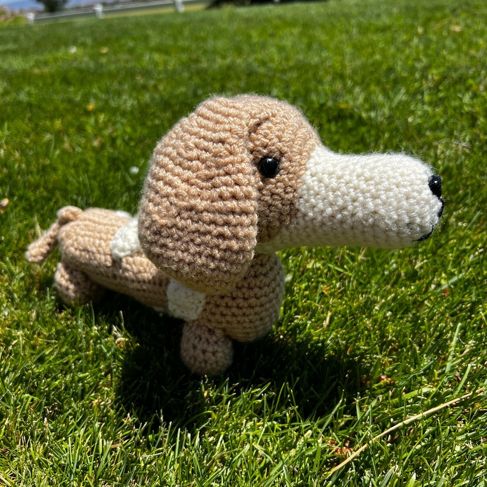 Hand Crocheted Mr. Weenie the Dachshund Stuffed Animal Plushie! - Picture 14 of 14